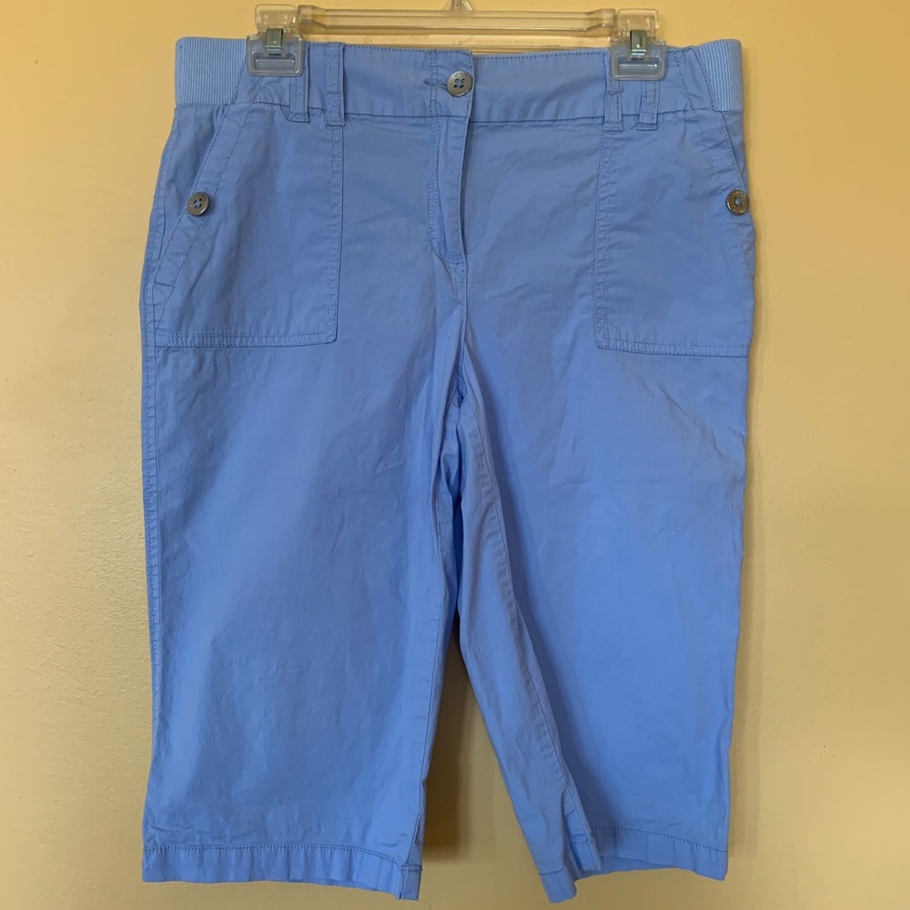 Chico’s Shorts Summer Comfort Casual Bermudas Elastic Waist Shorts Size 4.